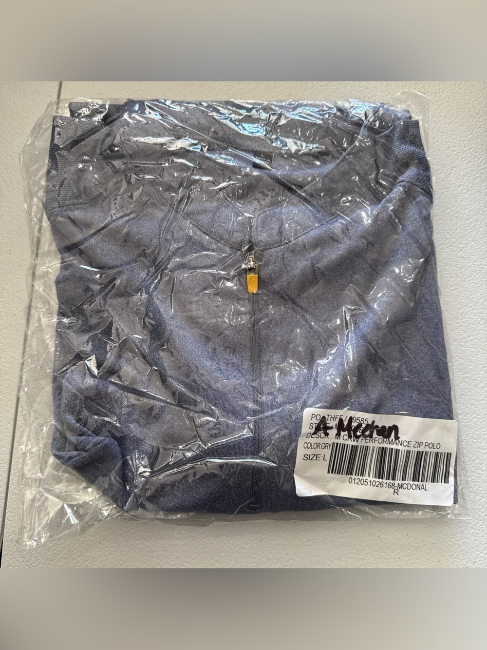 McDonald's Navy Blue Performance Zip Polo